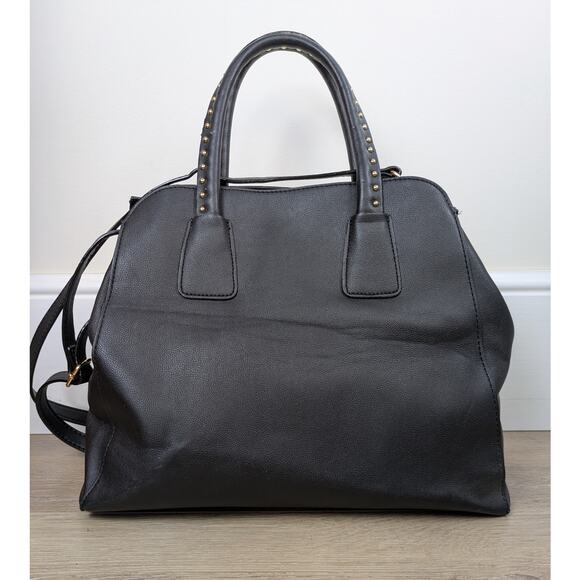 Betsey Johnson Sequin Polka Dot Bow Convertible Crossbody Satchel Bag Blk White - Picture 4 of 12